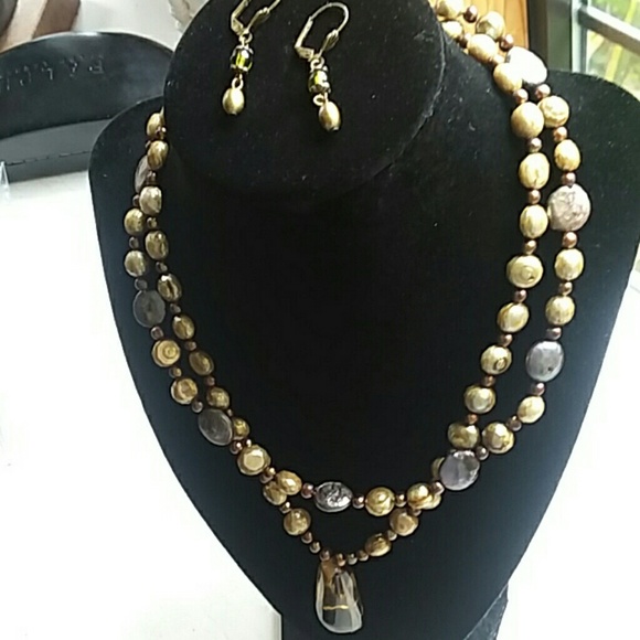 Artisan: B. Aston Necklace/ Earrings Set - Picture 1 of 8